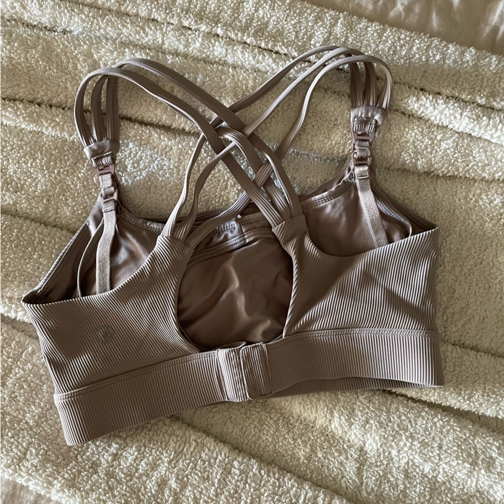 Sweat & Milk Beige Chloe Nursing Sports Bra - Picture 5 of 6